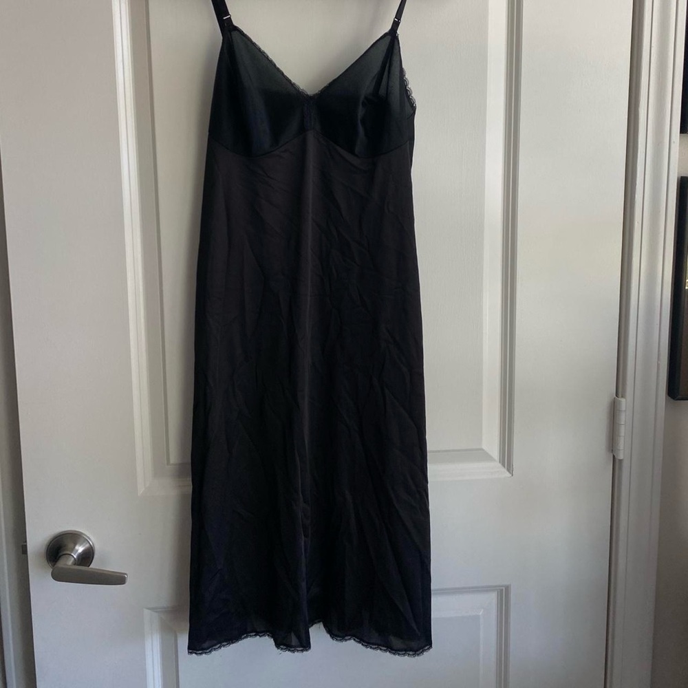 black slip dress VANITY FAIR